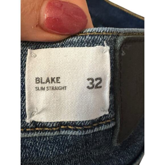 Hudson Blake Slim Straight Jeans Men’s 32X34 Medium Wash w Fading Designer - Picture 9 of 10